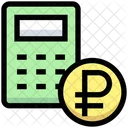 Ruble Badget Calculator Coin Icon