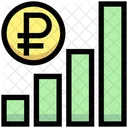 Ruble Graph Earning Graph Money Icon