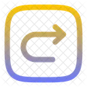 Ruckgangig Machen Rechts Rund Quadratisch Symbol