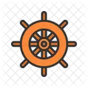Rudder Wheel Ship Icon