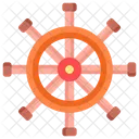 Rudder Ship Wheel Helm Icon