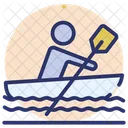 Boot Kanufahren Rafting Symbol