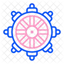Rueda Del Dharma Icono Espiritualidad Icono