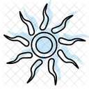 Icono De Linea Delgada Sombra De Color De Rueda Solar Celta Icono