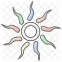 Icono De Color Lineal Rueda Solar Celta Icono