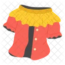 Ruffled Blouse Shirt Icon