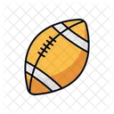 Rugby Ball Filled Line Icon