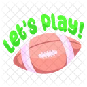 Rugby American Football Sports Tool Icon