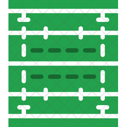 Rugby Pitch Icon - Download in Flat Style