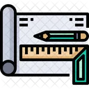 Ruler Measurement Tool Planning Icon
