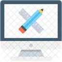 Ruler Pencil Monitor Icon