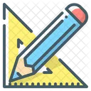 Design Pencil Draw Ruler Icon