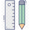 Ruler Pencil School Icon