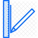 Ruler Pencil Line Icon