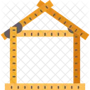 Ruler House Construction Icon