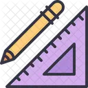 Ruler Pencil Geometry Icon