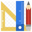 Ruler And Pencil  Icon
