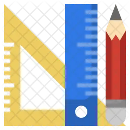 Ruler And Pencil  Icon