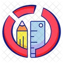 Ruler Pencil Chart Icon