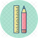 Ruler Pencil Grid Guide Icon