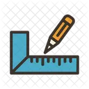 Righello E Matita Strumenti Di Misurazione Scala Di Misurazione Icon