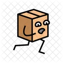 Run Cardboard Box Icon