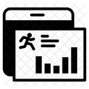 Run Chart Statistical Process Continuous Data Icon