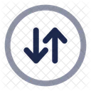 Rund Sortieren Vertikal Symbol