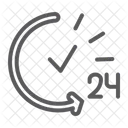 Zwanzig Vier Dienst Symbol