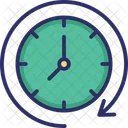 Rund Um Die Uhr Uhr Im Uhrzeigersinn Icon