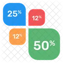 Kreisdiagramm Uberlappendes Diagramm Mehrfarbige Infografik Symbol