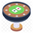 Pokertisch Runder Casinotisch Spieltisch Symbol