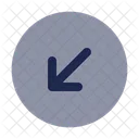 Runder Pfeil links unten  Symbol