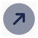 Runder Pfeil rechts oben  Symbol