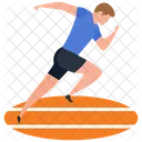 Athlete Running Sportman Icon