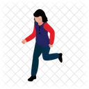 Running Girl Running Girl Icon
