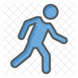 Running Man Icon - Download in Colored Outline Style
