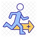 Running Plus Arrow Icon