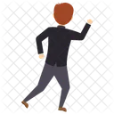 Running Businessman Late Icon