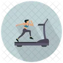 Running On A Treadmil Treadmil Running Icon