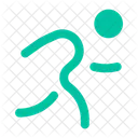 Running Round Man Sport Icon