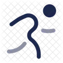 Running Round Man Sport Icon