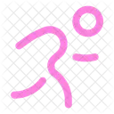 Running Round Man Sport Icon