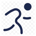 Running Round Man Sport Icon