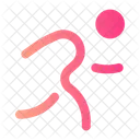 Running Round Man Sport Icon