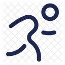 Running Round Man Sport Icon