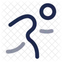 Running Round Man Sport Icon