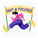 Running Student  Icon