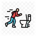 Running Toilet Diarrhea Icon