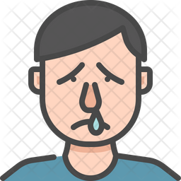 Runny Nose Icon - Download in Colored Outline Style